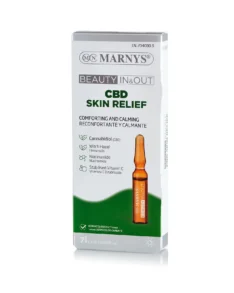 CBD SKIN RELIEF cu Canabidiol + Apă de Hamamelis + Vitamina C Stabilizată + Vitamina B3 – Anti- Inflamator, Anti-Acneic, Anti-Atopic – Cutie cu 7 Fiole pentru 14 zile de tratament