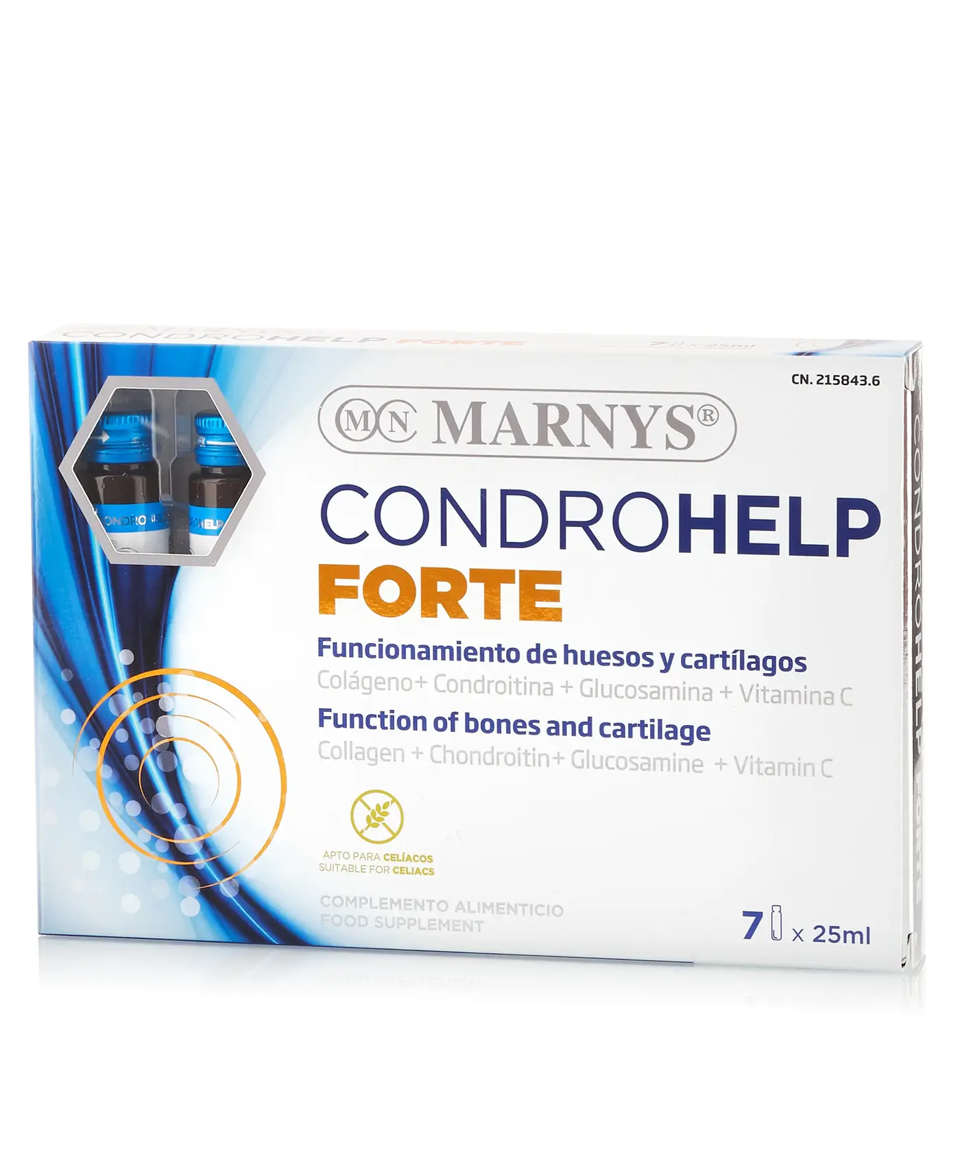 CONDROHELP FORTE – Colagen + Condroitina + Acid Hialuronic + MSM + Turmeric + Vitamine pentru flexibilitatea si mobilitatea articulatiilor, tendoanelor si ligamentelor – 7 Fiole - imagine 2