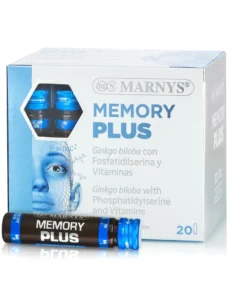 Memory Plus cu Ginkgo Biloba + Fosfatidilserină + Vitamina B1, B2, B3, B5, B6 – Produs Vegan – 20 Fiole
