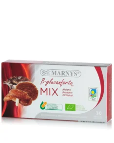 Mix de Ciuperci β-glucanforte: Reishi + Maitake + Shiitake – Produs Bio, 100% Natural – 30 Capsule