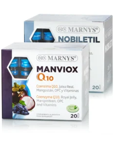 Pachet Anti-Oxidant, Anti-Aging, Memorie și Concentrare: Manviox Q10 + Nobiletil
