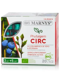 Phytalgem CIRC – Complex cu 7 plante pentru îmbunătățirea circulației și combaterea senzației de picioare obosite – Produs BIO – 20 fiole