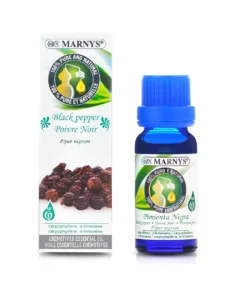 Piper Negru (black pepper) 15ml, Ulei Esential MARNYS, 100% Natural si Pur, Chemotipat (piper nigrum)