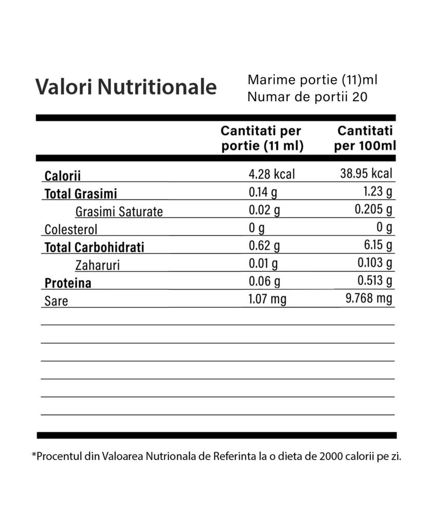 SENIOR COMPLEX – 20 Fiole - Valori Nutritionale