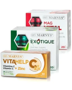 Super-Pachet Energie, Vitalitate, Reducerea Oboselii, Imunitate: Exotique Fiole + MagVital + Vitamina C+Zinc Vitahelp