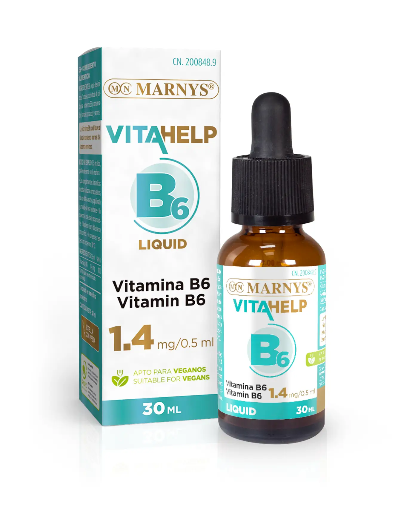 Vitamina B6 Lichidă (Piridoxină) – Produs Vegan – 30 ml