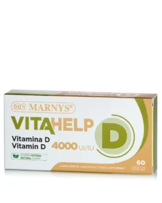 Vitamina D VITAHELP (D3 – Colecalciferol) cu 100 Mcg (4000 UI) per Doză Zilnică – Cutie cu 60 Gelule