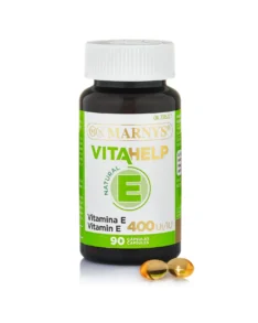 Vitamina E VITAHELP (D-alfa-tocoferol) cu 268 mg (400 UI) per Doză Zilnică, 100% Naturală – Cutie cu 90 Gelule