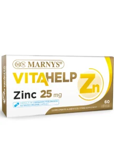 Zinc VITAHELP cu 25 Mg per Doză Zilnică – Cutie cu 60 Gelule