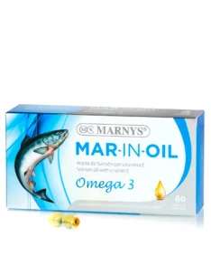 Ulei de Somon MAR-IN-OIL cu Omega 3 + Vitamina E 100% Naturală – Sistem Cardiovascular, Memorie, Vedere – 60 Gelule